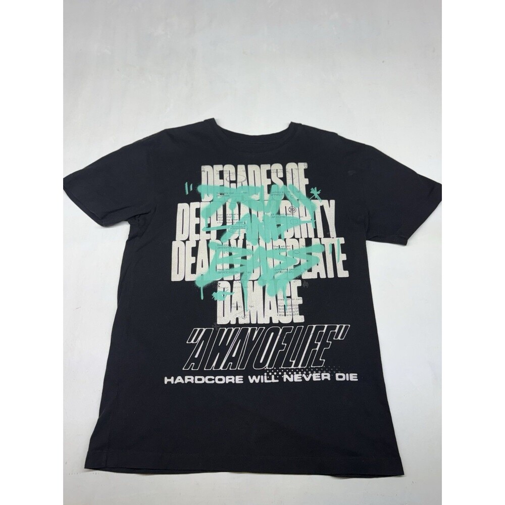 Neo4ic Dieselboy Destroyer Cyberpunk Graphic Short Sleeve Shirt Black AOP Mens L